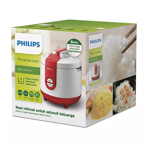 Philips Rice Cooker - HD3119/32 Basic Red